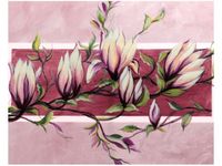 40X50CM SŁODYCZ MAGNOLII PUDROWYM RÓŻU OBRAZ