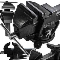 IMADŁO STOŁOWE OBROTOWE ŚLUSARSKIE STALOWE Z KOWADŁEM 150MM DWUSZCZĘKOWE