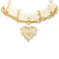 choker z agatami i sercem z kolekcji bella (c23/zwe/05/1au)