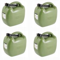 KANISTER PLASTIKOWY NA PALIWO 20L OWALNY KHAKI BANIAK + LEJEK 4SZT
