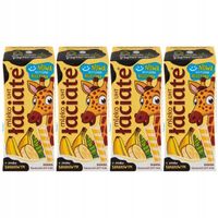 Łaciate Mleko UHT o smaku bananowym 200 ml x 4 sztuk