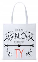 Dla Chłopaka Męża Prezent Torba Eco Biała Shopper Z Nadrukiem Ze Zdjęciem