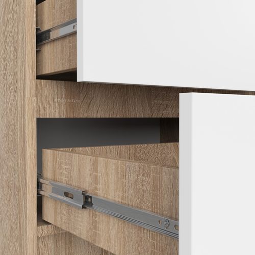 KOMODA K 60 cm 5 SZUFLAD SONOMA / BIAŁA na Arena.pl