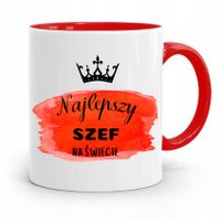 Kubek Czerwony Dla Szefa Najlepszy Szef Na Świecie Z Nadrukiem Ze Zdjęciem