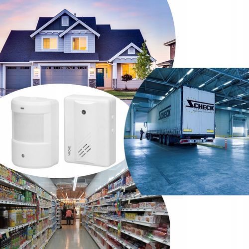 ALARM BEZPRZEWODOWY CZUJNIK RUCHU SYGNALIZATOR WEJŚCIA DO SKLEPU NA BATERIE na Arena.pl