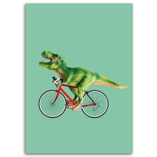 Deco Panel, Dinozaur na rowerze 40x60 na Arena.pl