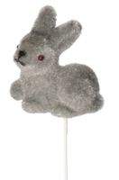 ZAJĄC ZAJĄCZEK WIELKANOCNY FLOKOWANY FIGURKA PIK