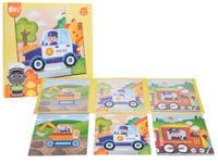 DLA DZIECI ZESTAW   PUZZLE POJAZDY