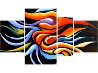 120CM 70 OBRAZ 4 ELEM KOBIETA TAŃCU ŚCIENNY