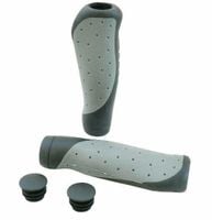 Chwyty rowerowe na kierownicę gumowe czarno-szare