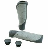 Chwyty rowerowe na kierownicę gumowe czarno-szare