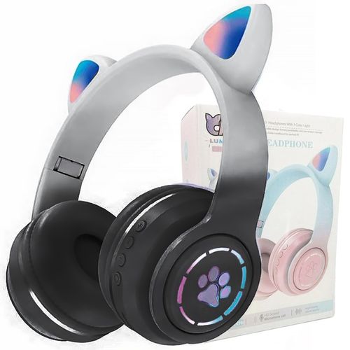 SŁUCHAWKI BEZPRZEWODOWE DLA DZIECI KOCIE USZY SLUCHAWKI DLA DZIEWCZYNKI na Arena.pl