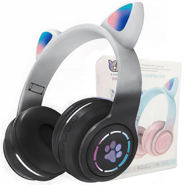SŁUCHAWKI BEZPRZEWODOWE DLA DZIECI KOCIE USZY SLUCHAWKI DLA DZIEWCZYNKI zdjęcie 3