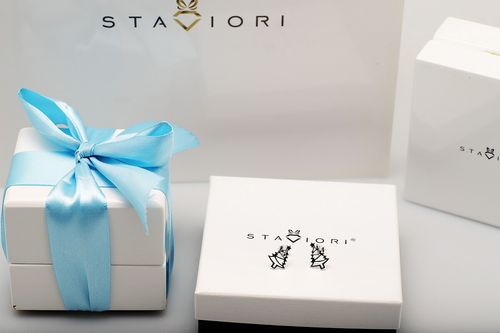 srebrne kolczyki choinki na Arena.pl