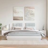 Szafki nocne, 2 szt., białe, 40x30,5x40 cm, lite drewno sosnowe