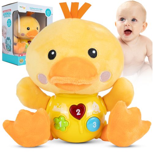 Kaczka Kaczuszka Interaktywna Świeci Śpiewa Maskotka Pluszak Dźwięk na Arena.pl