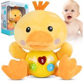 Kaczka Kaczuszka Interaktywna Świeci Śpiewa Maskotka Pluszak Dźwięk