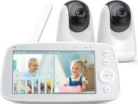FAKEME Monitor dziecięcy 5" 720P 2 kamery 300 m 4500 mAh Używany