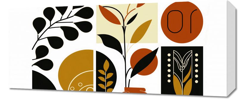 Obraz 70x30cm Kolaż Botaniczny zdjęcie 1