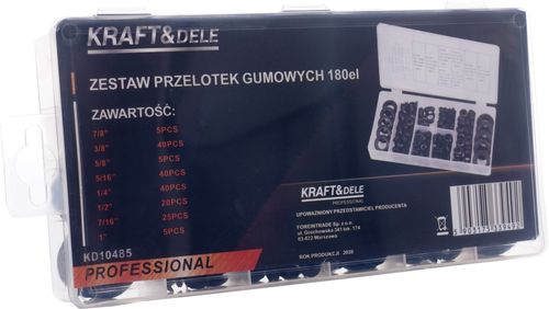 Przelotki gumowe 180el. KD10485 na Arena.pl