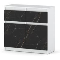 Komoda Mała 80cm 2 Szuflady Nowoczesna Szafka Pojemna Biała San Sebastian