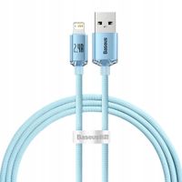 2 x Kabel Baseus Crystal Shine 2.4A Szybkie Ładowanie DO iPhone 1.2m Niebie