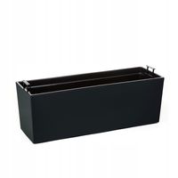 DONICZKA SKRZYNKA BALKONOWA UCHWYTY 19x56cm CZARNA