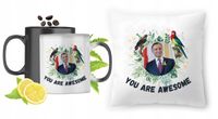 Andrzej Duda Zestaw Kubek Magiczny + Poduszka Z Nadrukiem Ze Zdjęciem