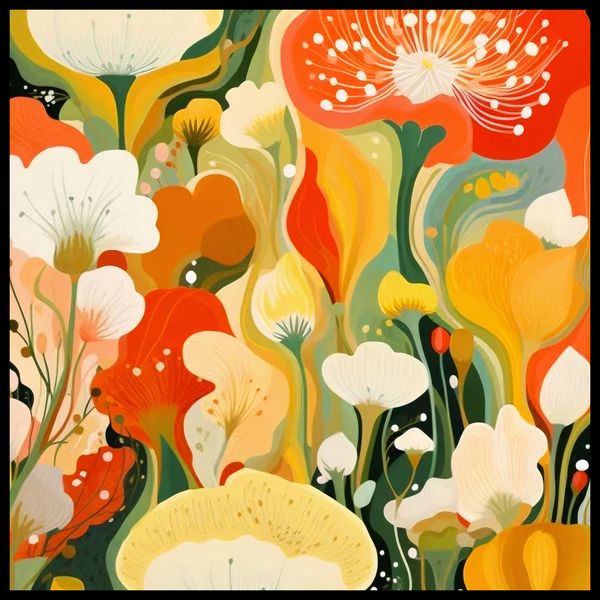 Plakat 60x60cm Kwiatowy Raj zdjęcie 2