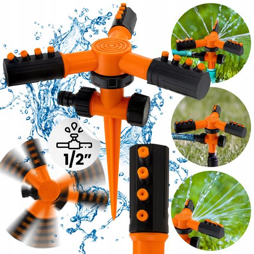 Zraszacz ogrodowy wbijany obrotowy trójramienny zraszacz VERGIONIC na Arena.pl