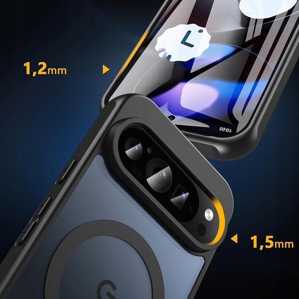 Etui plecki do Google PIXEL 9 / 9 PRO + SZKŁO do MagSafe CZARNY MATT CASE zdjęcie 9