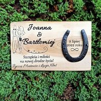 Prezent dla nowożeńców ślub podkowa na szczęście