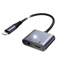 2W1 ADAPTER PRZEJŚCIÓWKA DO IPHONE ŁADOWARKA + SŁUCHAWKI LIGHTNING / MINI J