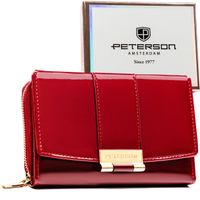 portfel damski eko ptn 0015-lak-9495 burgundy