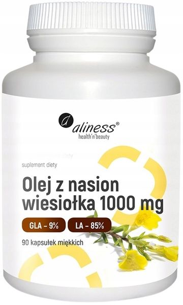 ALINESS OLEJ Z NASION WIESIOŁKA 1000mg 90 kapsułek Łagodzi bóle reumatyczne zdjęcie 1