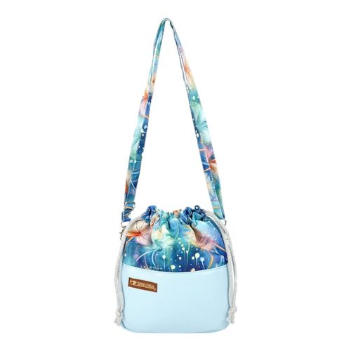 Torebka Sakiewka Błękitna z Motywem Dmuchawców – Handmade na Arena.pl