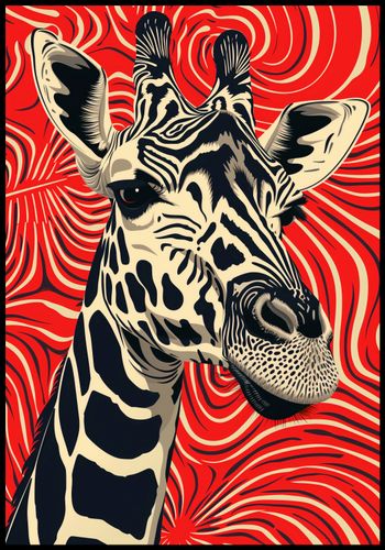 Plakat 68x98cm Wzrok Żyrafy na Arena.pl