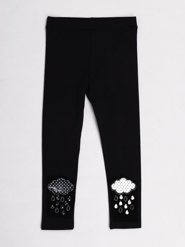 Legginsy dziewczęce getry długie z aplikacją 3D chmurka 122-128 YOCLUB na Arena.pl