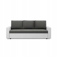 KANAPA LUNA POPIEL BIAŁY Rozkładana Wygodna Sprężyny BONELL Funkcja Spania