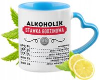 Dla Alkoholika Kubek Błękitny Z Uszkiem W Kształcie Serca Na Prezent
