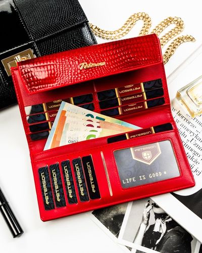 Portfel damski skórzany z RFID STOP Peterson skóra pojemny na prezent na Arena.pl