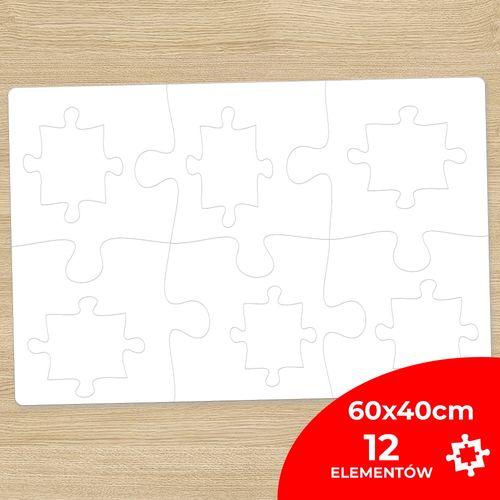 PUZZLE DREWNIANE DOUBLE Z TWOJEGO ZDJĘCIA NA PREZENT 12 el 60x40cm na Arena.pl