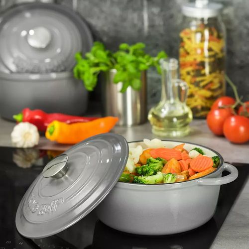 emaliowany garnek żeliwny 24cm kinghoff kh-1521 na Arena.pl