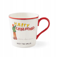 Spode Kubek Kit Kemp Doodles 340ml Deck the Walls świąteczny napis prezent