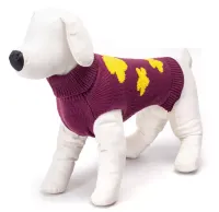 Sweter dla psa XXL 45 cm żakardowy w kwiatki miękki ciepły i wygodny