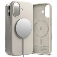 Etui Ringke Silicone Magnetic MagSafe na iPhone 17 - beżowe