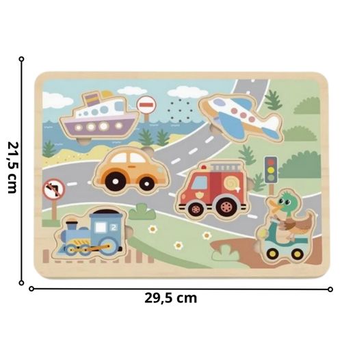 TOOKY TOY Drewniane Interaktywne Puzzle Pojazdy na Arena.pl