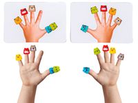 DLA DZIECI GRA  KOLOROWE NAPARSTKI I KARTY