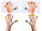 DLA DZIECI GRA  KOLOROWE NAPARSTKI I KARTY