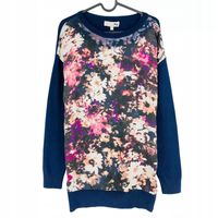 LA MARTINA Sukienka Sweter z nadrukiem S